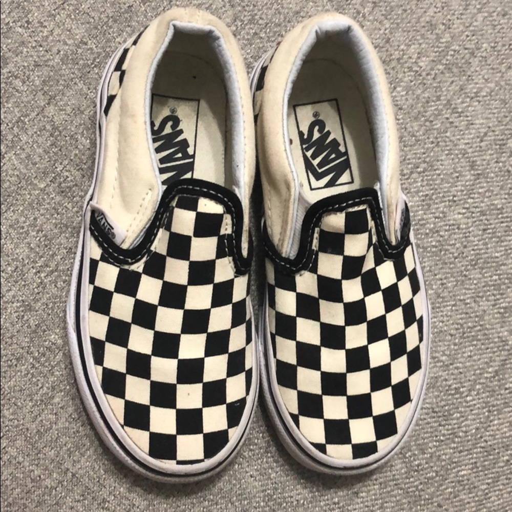 Vans checkered slip ons
